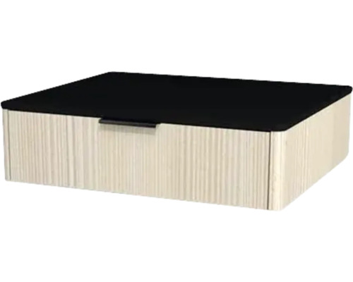 Waschtischunterschrank mit 1 Schublade Devo Lotos BxHxT 60 x 16 cm x 53 mm Frontfarbe structure avola cremeweiß Waschtischunterschrank mit 1 Schublade Devo Lotos BxHxT 60 x 16 cm x 53 mm Frontfarbe structure avola cremeweiß