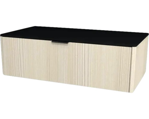 Meuble sous vasque avec 1 tiroir Devo Lotos lxhxp 100 x 31 cm x 53 cm couleur de façade structure avola blanc crème Meuble sous vasque avec 1 tiroir Devo Lotos lxhxp 100 x 31 cm x 53 cm couleur de façade structure avola blanc crème