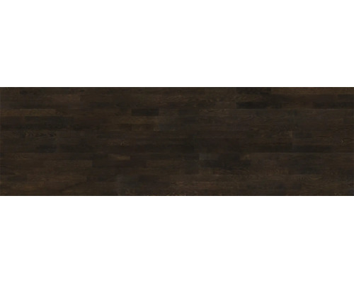 Dunkler Holzfußboden in Parkettoptik.