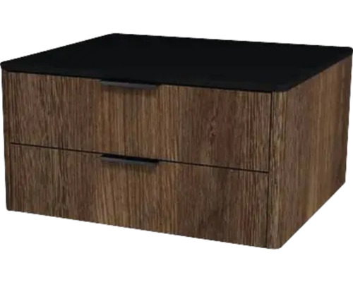 Meuble sous vasque avec 2 tiroirs Devo Lotos lxhxp 60 x 31 cm x 53 cm couleur de façade bronze expressive oak Meuble sous vasque avec 2 tiroirs Devo Lotos lxhxp 60 x 31 cm x 53 cm couleur de façade bronze expressive oak