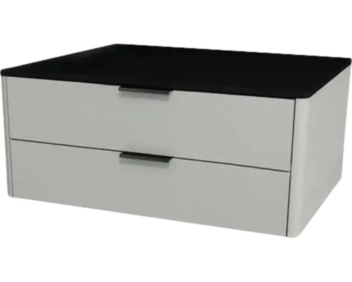 Meuble sous vasque avec 2 tiroirs Devo Lotos lxhxp 70 x 31 cm x 53 cm couleur de façade perfect touch gris acier Meuble sous vasque avec 2 tiroirs Devo Lotos lxhxp 70 x 31 cm x 53 cm couleur de façade perfect touch gris acier