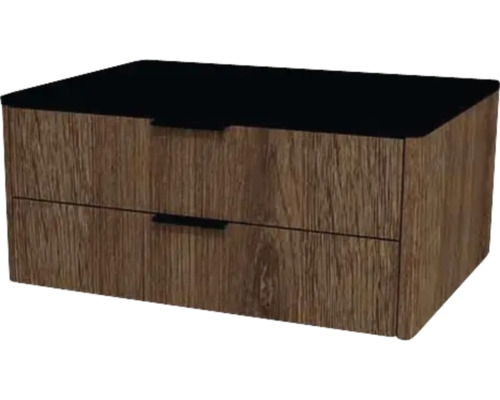 Waschtischunterschrank mit 2 Schubladen Devo Lotos BxHxT 70 x 31 cm x 53 cm Frontfarbe bronze expressive oak Waschtischunterschrank mit 2 Schubladen Devo Lotos BxHxT 70 x 31 cm x 53 cm Frontfarbe bronze expressive oak