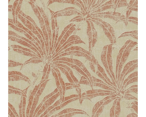 Papier peint intissé 39501-3 Jade 2 jungle beige rouge Papier peint à motif de feuilles