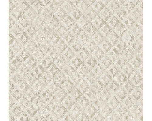 Papier peint intissé 39505-2 Jade 2 graphique crème Papier peint à motif géométrique en losanges