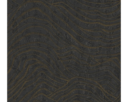 Papier peint intissé 39507-3 Jade 2 3D motif vagues noir Papier peint avec motif ondulé