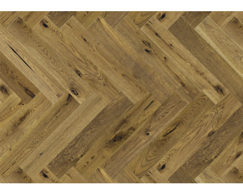 Verlegung von Eichenparkett im Fischgrätmuster