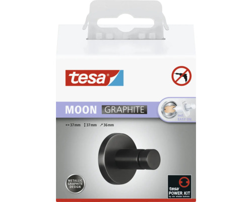 Tesa Moon Crochet porte-vêtements graphite dans son emballage