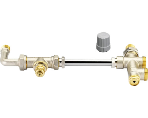 Kit de raccordement de radiateur avec tête thermostatique