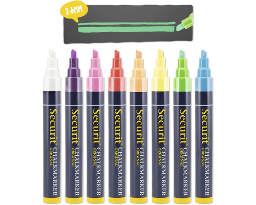 Assortiment de marqueurs à craie de différentes couleurs