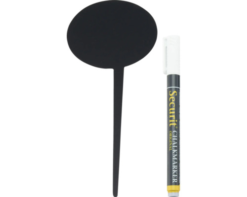 Tableau noir piquet de jardin bulle 5 pces avec stylo craie