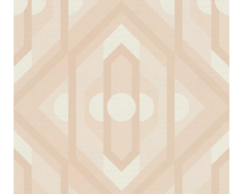 Papier peint intissé 39531-5 Retro Chic ornement beige Papier peint à motif géométrique