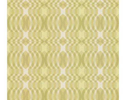 Papier peint intissé 39534-1 Retro Chic motif rétro vert