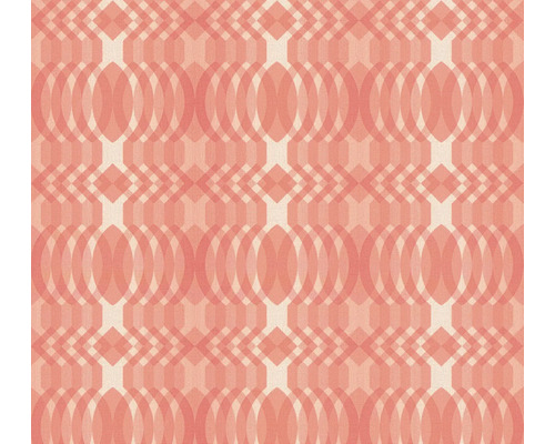 Papier peint intissé 39534-4 Retro Chic motif rouge Papier peint décoratif avec des formes géométriques