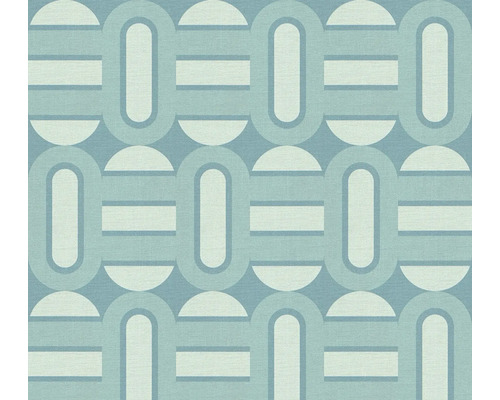 Papier peint intissé 39536-4 Retro Chic barres bleu Papier peint avec motif géométrique
