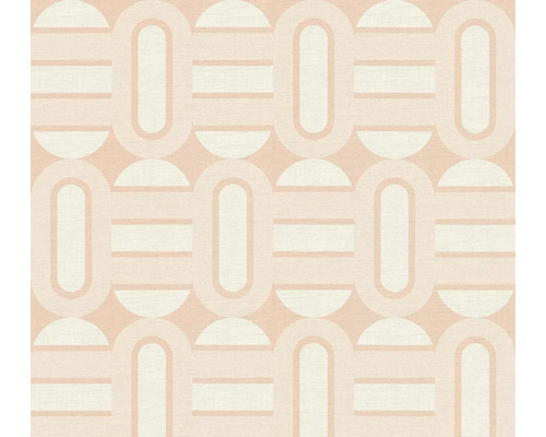 Papier peint intissé 39536-5 Retro Chic barres beige Papier peint avec des formes géométriques