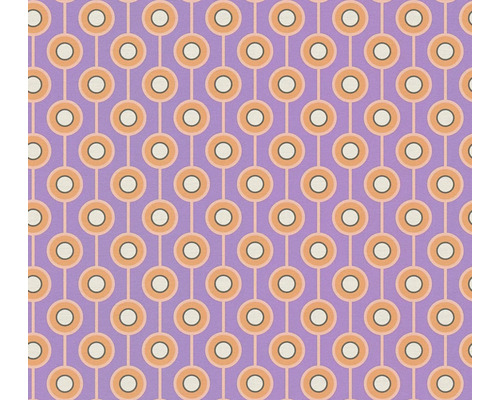 Papier peint intissé 39537-2 Retro Chic graphique rétro violet