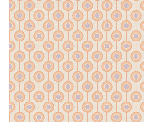 Papier peint intissé 39537-5 Retro Chic graphique rétro orange