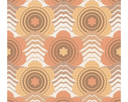 Vliestapete 39539-3 Retro Chic Blumen orange Blumenmuster Tapete