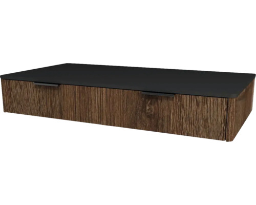 Waschtischunterschrank mit 2 Schubladen Devo Lotos BxHxT 100 x 16 cm x 53 cm Frontfarbe bronze expressive oak Waschtischunterschrank mit 2 Schubladen Devo Lotos BxHxT 100 x 16 cm x 53 cm Frontfarbe bronze expressive oak