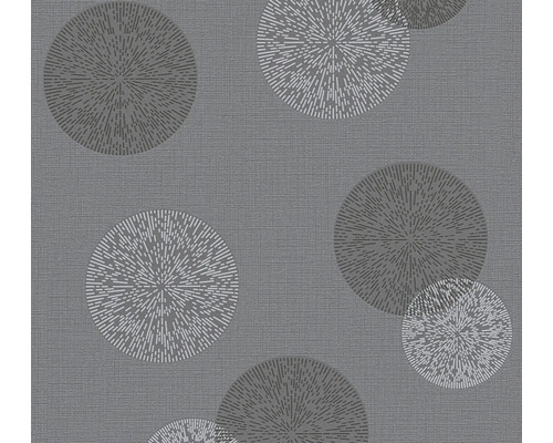Vliestapete 34771-3 Casual Living Kreise grau Tapete mit Kreismuster