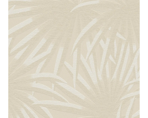 Vliestapete 39338-2 Casual Living Palmenblätter beige Tapete mit Palmenblattmuster