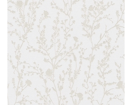 Vliestapete 39546-2 Casual Living Äste hellgrau Tapete mit Blumenmuster