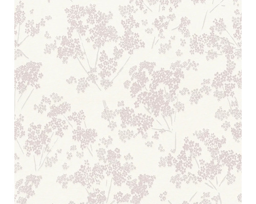 Papier peint intissé Casual Living floral nature blanc rose