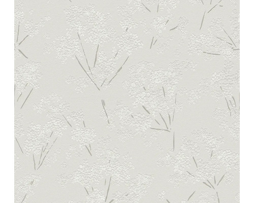 Papier peint intissé Casual Living floral nature gris blanc