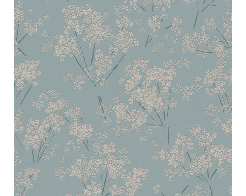Papier peint intissé 39548-5 Casual Living petites fleurs turquoise beige Papier peint intissé 39548-5 Casual Living petites fleurs turquoise beige