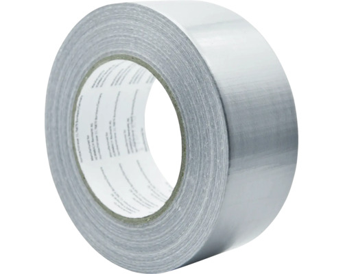 Bande textile argent 50 mm x 50 m Un rouleau de ruban adhésif toilé