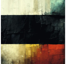 Peinture abstraite avec des bandes de couleurs horizontales texturées