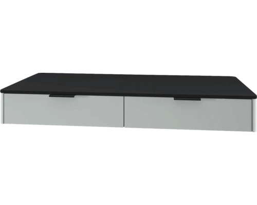 Meuble sous vasque avec 2 tiroirs Devo Lotos lxhxp 120 x 16 cm x 53 cm couleur de façade perfect touch gris acier Meuble sous vasque avec 2 tiroirs Devo Lotos lxhxp 120 x 16 cm x 53 cm couleur de façade perfect touch gris acier
