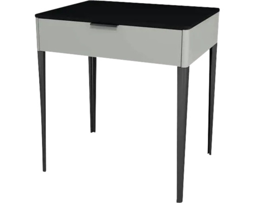 Meuble sous vasque avec 1 tiroir Devo Lotos lxhxp 70 x 76 cm x 53 cm couleur de façade perfect touch gris acier Meuble sous vasque avec 1 tiroir Devo Lotos lxhxp 70 x 76 cm x 53 cm couleur de façade perfect touch gris acier
