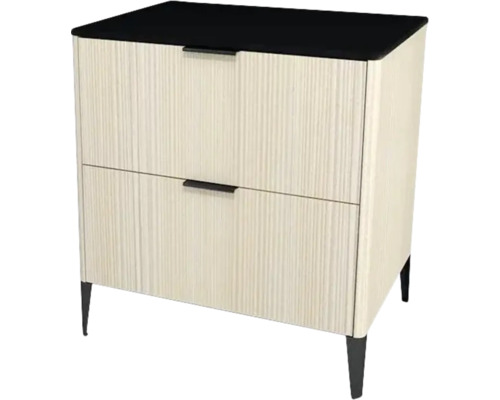 Meuble sous vasque avec 2 tiroirs Devo Lotos lxhxp 70 x 76 cm x 53 cm couleur de façade structure avola blanc crème Meuble sous vasque avec 2 tiroirs Devo Lotos lxhxp 70 x 76 cm x 53 cm couleur de façade structure avola blanc crème