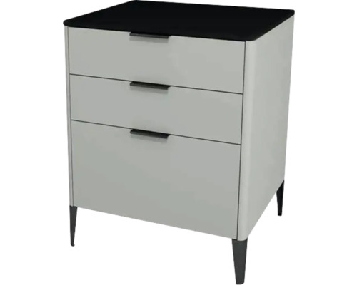 Waschtischunterschrank mit 3 Schubladen Devo Lotos BxHxT 60 x 76 cm x 53 cm Frontfarbe perfect touch stahlgrau Waschtischunterschrank mit 3 Schubladen Devo Lotos BxHxT 60 x 76 cm x 53 cm Frontfarbe perfect touch stahlgrau