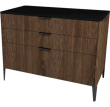 Waschtischunterschrank mit 3 Schubladen Devo Lotos BxHxT 100 x 76 cm x 53 cm Frontfarbe bronze expressive oak