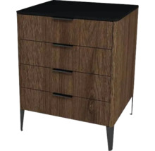 Waschtischunterschrank mit 4 Schubladen Devo Lotos BxHxT 60 x 76 cm x 53 cm Frontfarbe bronze expressive oak