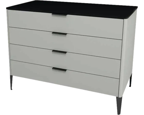 Meuble sous vasque avec 4 tiroirs Devo Lotos lxhxp 70 x 76 cm x 53 cm couleur de façade perfect touch gris acier Meuble sous vasque avec 4 tiroirs Devo Lotos lxhxp 70 x 76 cm x 53 cm couleur de façade perfect touch gris acier