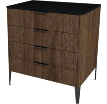 Waschtischunterschrank mit 4 Schubladen Devo Lotos BxHxT 70 x 76 cm x 53 cm Frontfarbe bronze expressive oak
