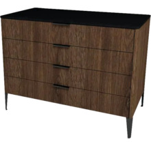 Waschtischunterschrank mit 4 Schubladen Devo Lotos BxHxT 100 x 76 cm x 53 cm Frontfarbe bronze expressive oak