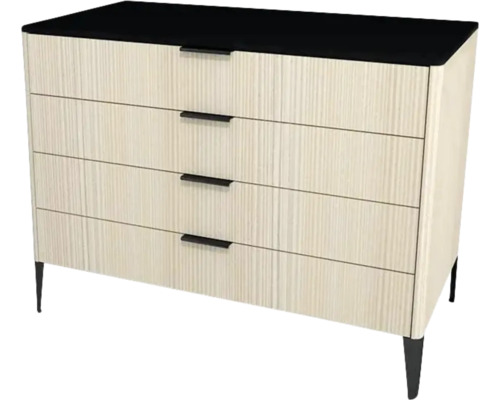 Meuble sous vasque avec 4 tiroirs Devo Lotos lxhxp 100 x 76 cm x 53 cm couleur de façade structure avola blanc crème Meuble sous vasque avec 4 tiroirs Devo Lotos lxhxp 100 x 76 cm x 53 cm couleur de façade structure avola blanc crème