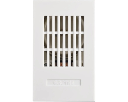Sonnette en saillie Grothe GRO24081 6-8V/0,5A volume sonore max. 85dB/A blanc Carillon avec grille
