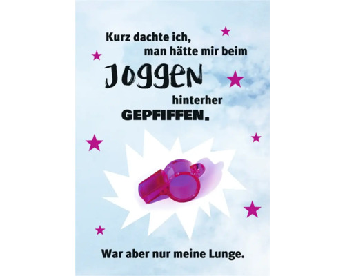 Carte postale Beim Joggen Hinterher Gepfiffen 10,5x14,8 cm