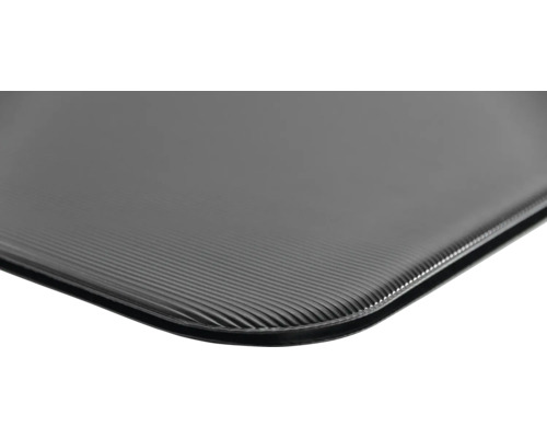 Vue détaillée d''un tapis sombre à rayures