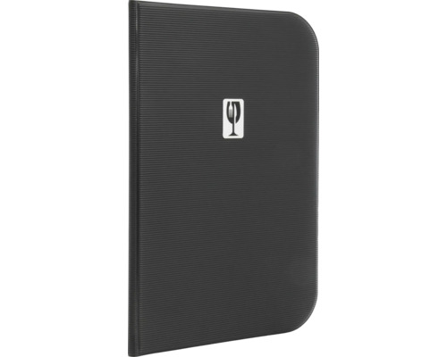 Bac d''évier noir avec symbole de verre fragile