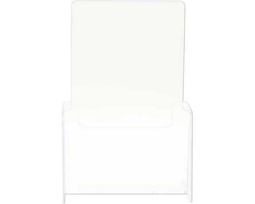 Transparenter Prospekthalter zur Wandmontage