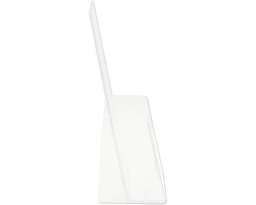 Klarer Kartenhalter aus Kunststoff