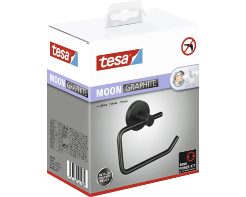 Tesa Moon Graphite Papierrollenhalter in Produktverpackung
