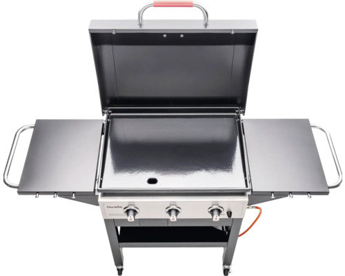 Plaque de cuisson avec deux tablettes et couvercle