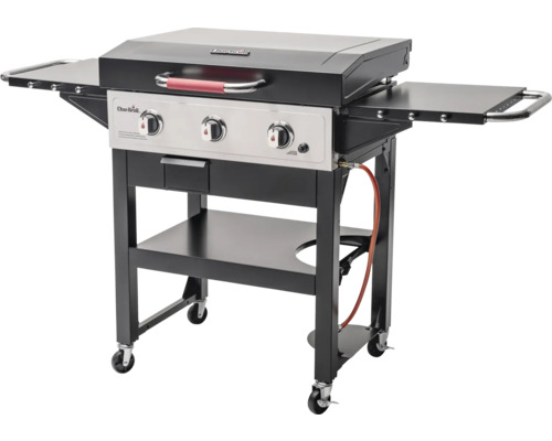 Barbecue à gaz Char Broil avec deux surfaces de rangement et un châssis roulant